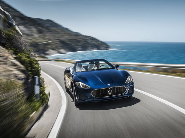 Blue Maserati GranCabrio Rental