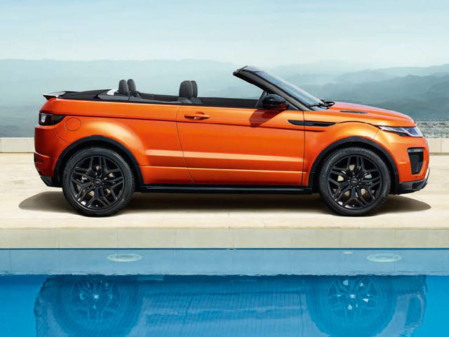 Orange Range Rover Evoque Convertible Rental