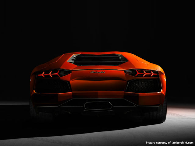 Lamborghini Aventador Rear View