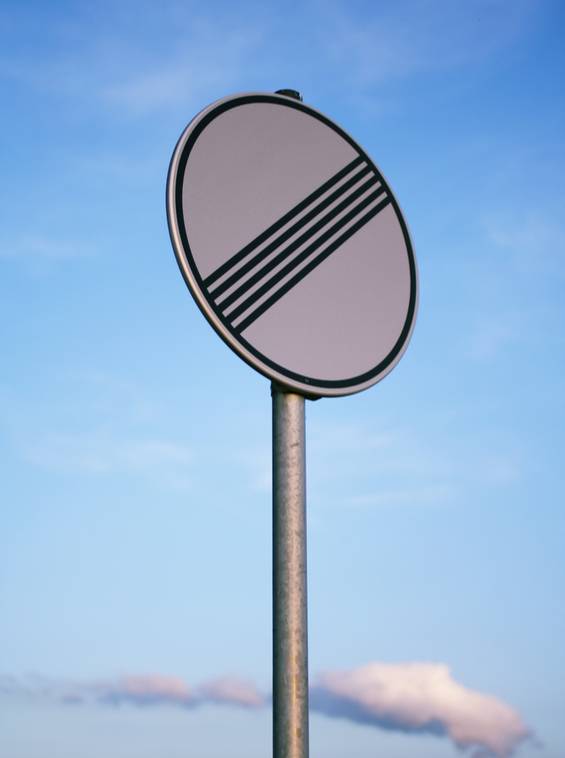 No Speed Limit Sign on the German Autobahn